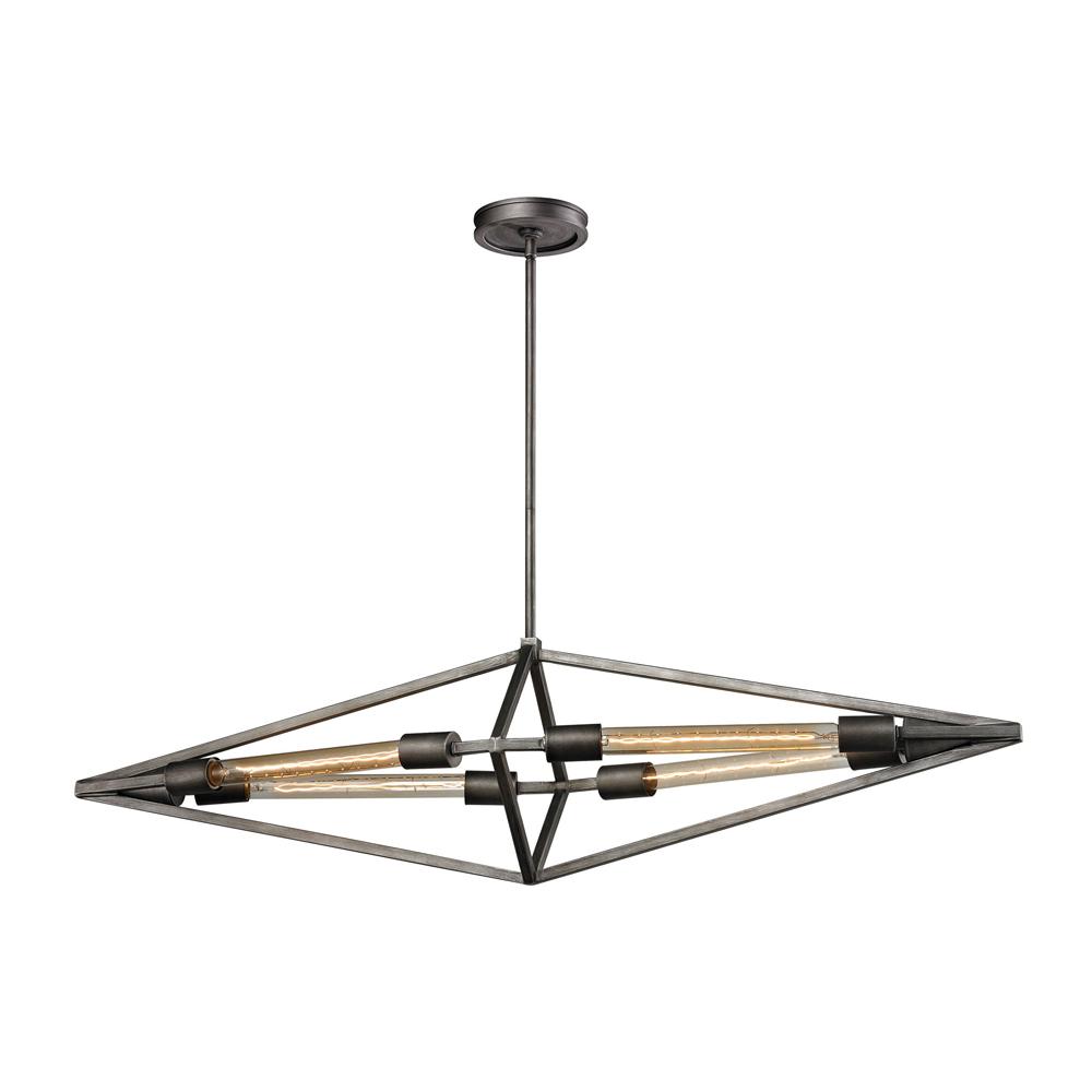 ELK Lighting - Laboratory 4 Light Chandelier In Weathered Zinc - 66893/4 veiw 1