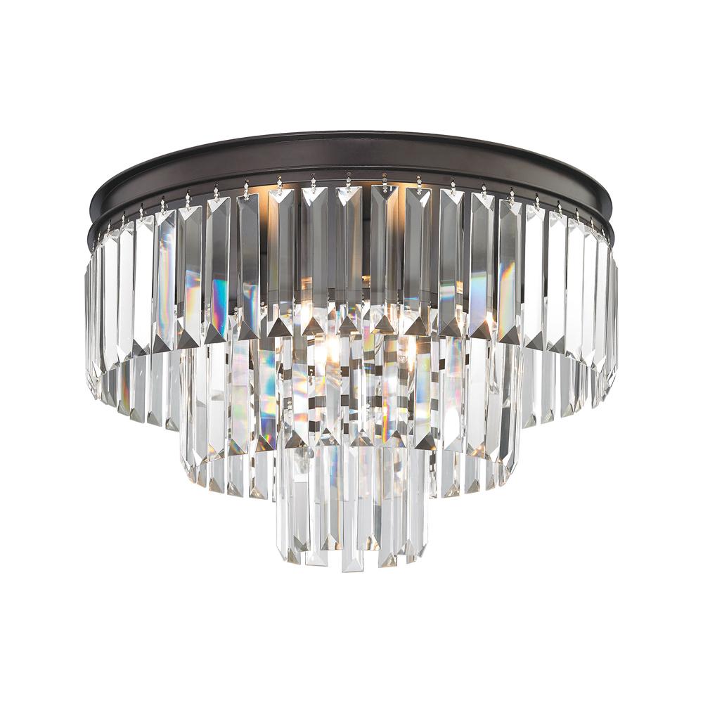 ELK Lighting - Palacial 3 Light Semi Flush In Oil Rubbed Bronze - 15225/3 veiw 1