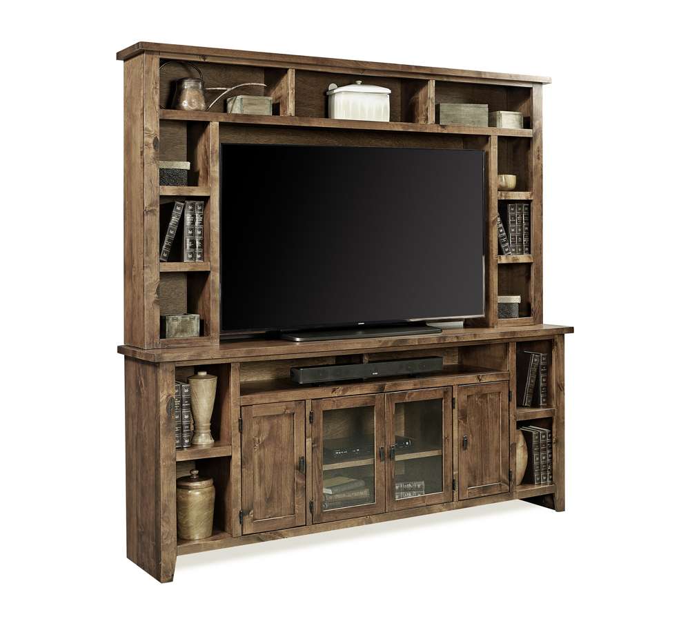 Emery Park - Alder Grove 84in Console & Hutch in Brindle Finish veiw 1