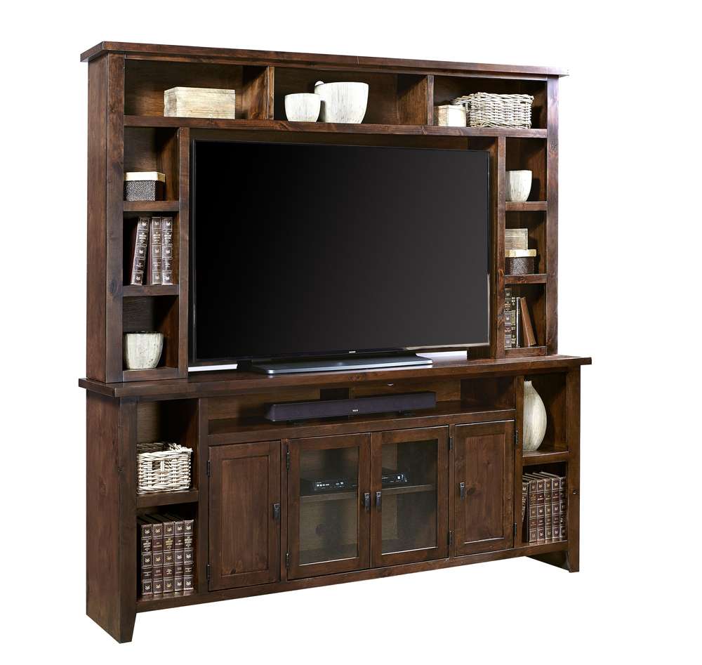 Emery Park - Alder Grove 84in Console & Hutch in Tobacco Finish view 1