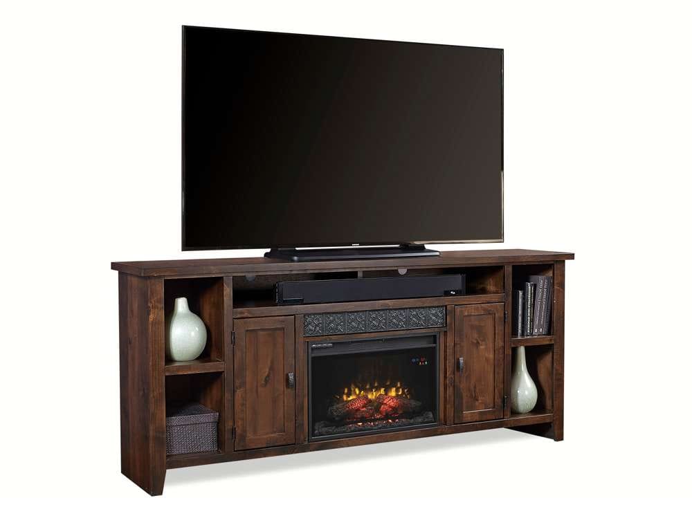 Emery Park - Alder Grove 84in Fireplace Console in Tobacco Finish - DG1902-TOB view 1