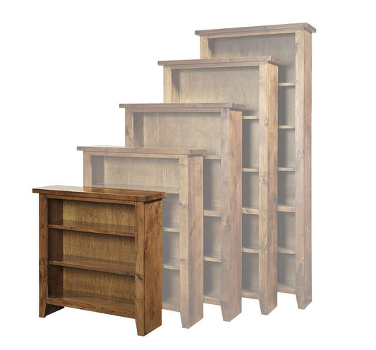 Emery Park - Alder Grove Bookcase 36inH 2 adj shelves in Fruitwood Finish - DG3436-FRT veiw 1