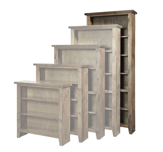 Emery Park - Alder Grove Bookcase 84inH 1 fixed & 4 adj shelves in Brindle Finish - WDG3484-BDL veiw 1