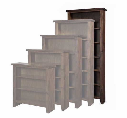 Emery Park - Alder Grove Bookcase 84inH 1 fixed & 4 adj shelves in Tobacco Finish - DG3484-TOB view 1