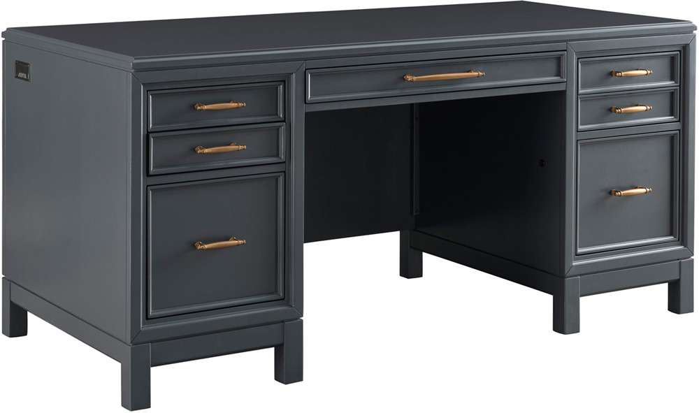 Emery Park - Alexander 66in Executive Desk in Midnight Finish - I3014-303 veiw 1