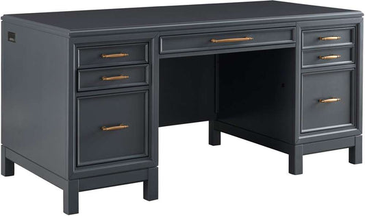 Emery Park - Alexander 66in Executive Desk in Midnight Finish - I3014-303 view 1