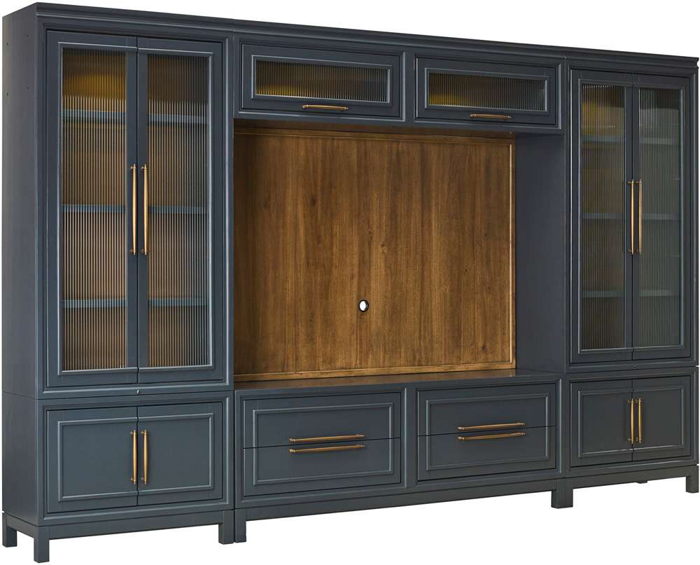 Emery Park - Alexander Entertainment Wall in Midnight Finish veiw 1