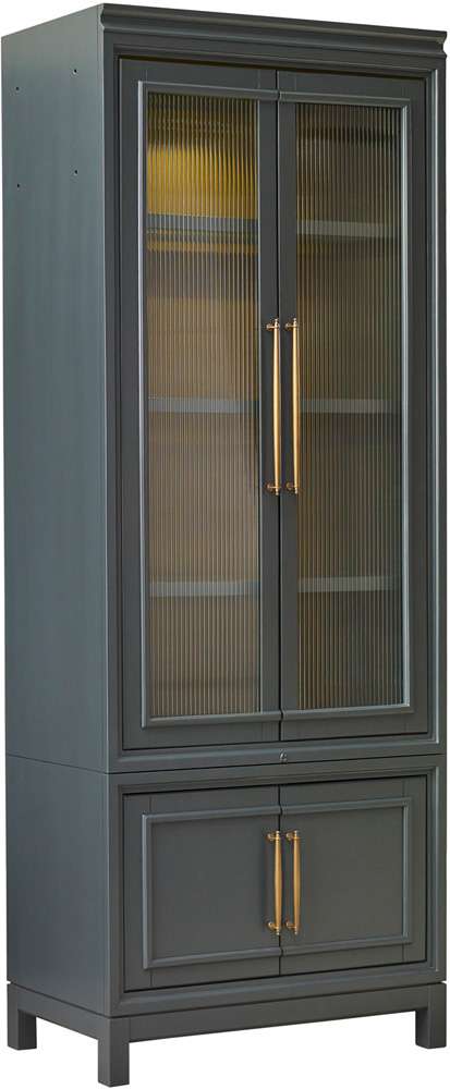 Emery Park - Alexander Pier/Display Cabinet in Midnight Finish - I3014-226 veiw 1