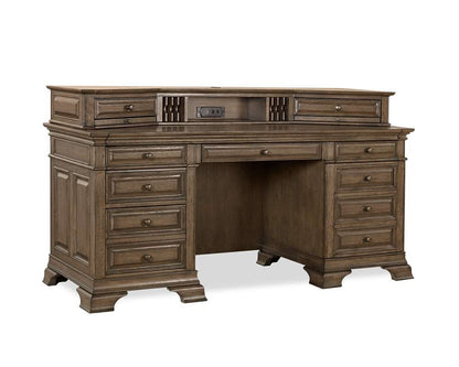 Emery Park - Arcadia 72in Credenza Desk w/sliding top & storage in Truffle Finish - I92-321 veiw 1
