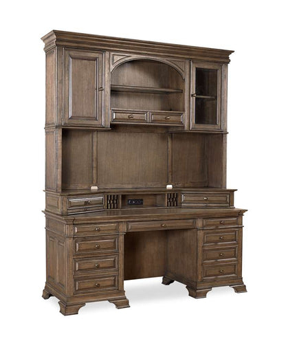Emery Park - Arcadia 72in Credenza Desk w/sliding top & storage in Truffle Finish - I92-321 veiw 2