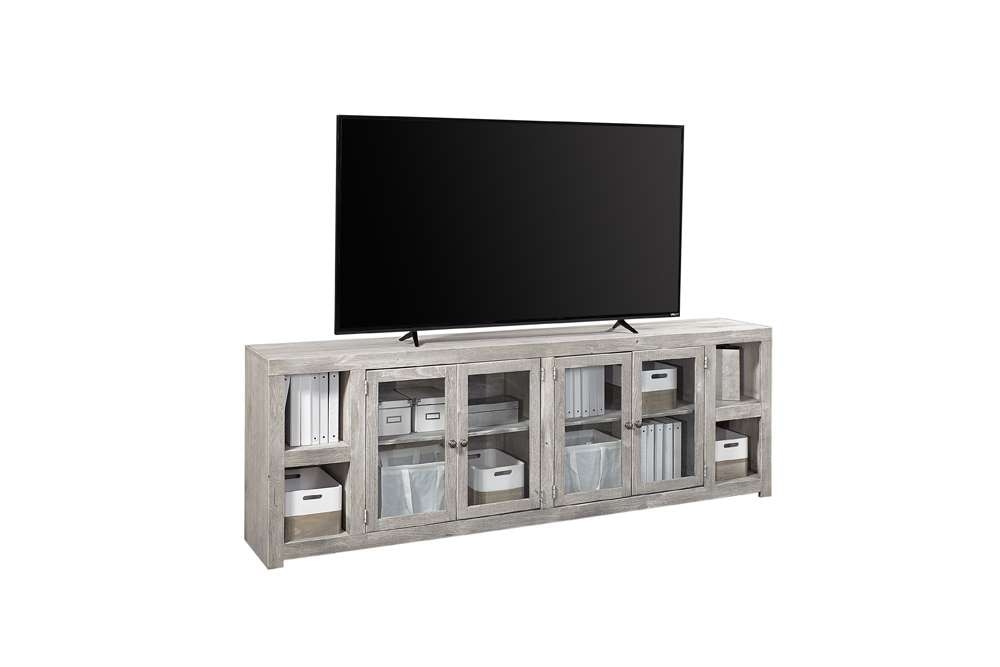 Emery Park - Avery Loft 97in Console w/ 4 Doors in Limestone Finish - WDY1270-LIM view 1
