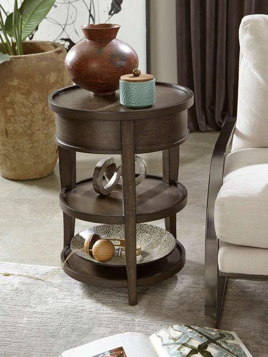 Emery Park - Blakely Round Chairside Table in Sable Brown Finish - I540-9130 veiw 2