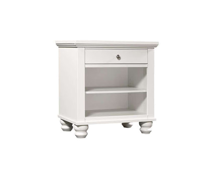 Emery Park  -  Cambridge 1 Drawer Nightstand in White Finish  - ICB-451-WHT-1 veiw 1