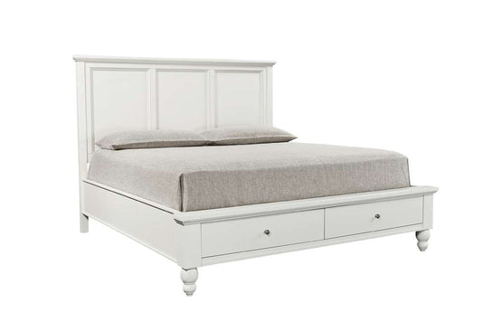 Emery Park - Cambridge Cal King Panel Storage Bed in White Finish veiw 1
