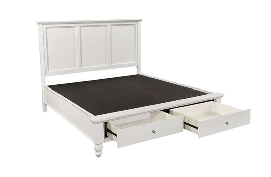 Emery Park - Cambridge Cal King Panel Storage Bed in White Finish veiw 2