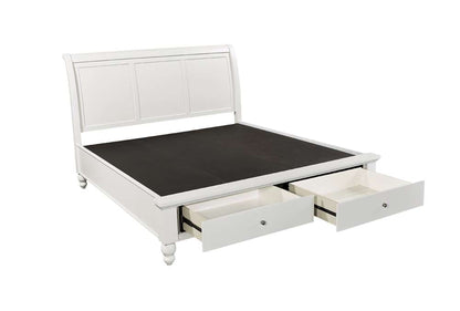 Emery Park - Cambridge Cal King Sleigh Storage Bed in White Finish veiw 2