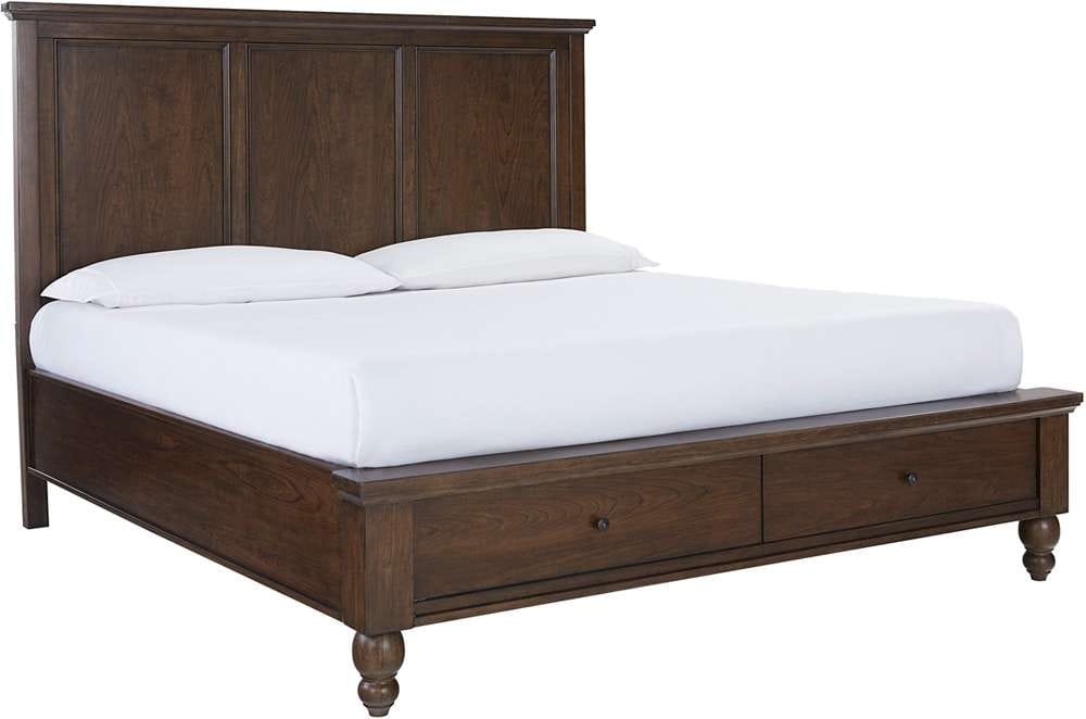 Emery Park - Cambridge Cal King Storage Panel Bed in Classic Cherry Finish veiw 1