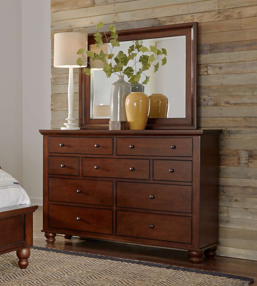 Emery Park - Cambridge Chesser Mirror in Brown Cherry Finish - ICB-463-BCH veiw 2