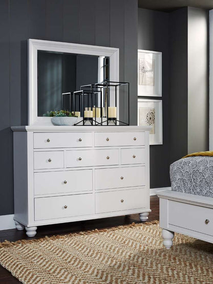 Emery Park - Cambridge Chesser Mirror in White Finish - ICB-463-WHT veiw 3
