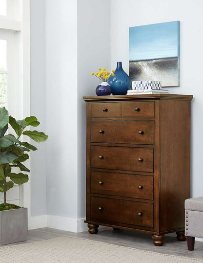 Emery Park  -  Cambridge Chest in Brown Cherry Finish  - ICB-456-BCH-5 veiw 2