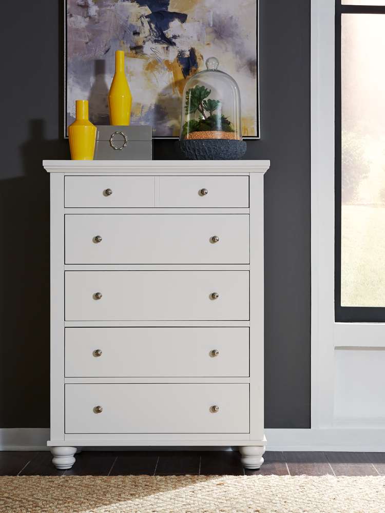 Emery Park  -  Cambridge Chest in White Finish  - ICB-456-WHT-5 veiw 2