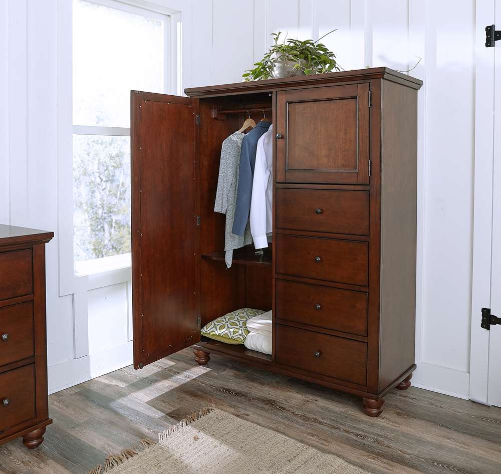 Emery Park  -  Cambridge Chiffarobe in Brown Cherry Finish  - ICB-459-BCH-1 veiw 2