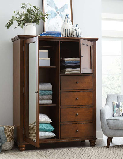 Emery Park  -  Cambridge Chiffarobe in Brown Cherry Finish  - ICB-459-BCH-1 veiw 3