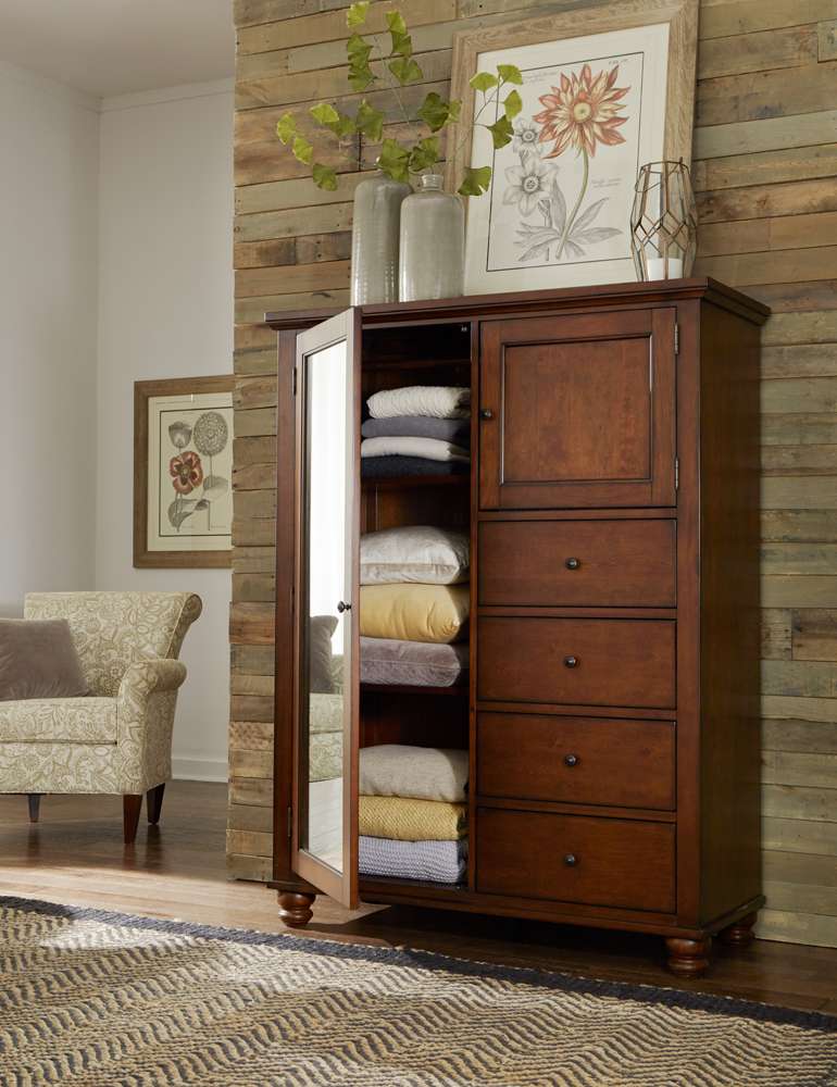 Emery Park  -  Cambridge Chiffarobe in Brown Cherry Finish  - ICB-459-BCH-1 veiw 4