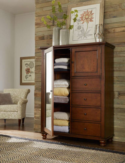 Emery Park  -  Cambridge Chiffarobe in Brown Cherry Finish  - ICB-459-BCH-1 veiw 4