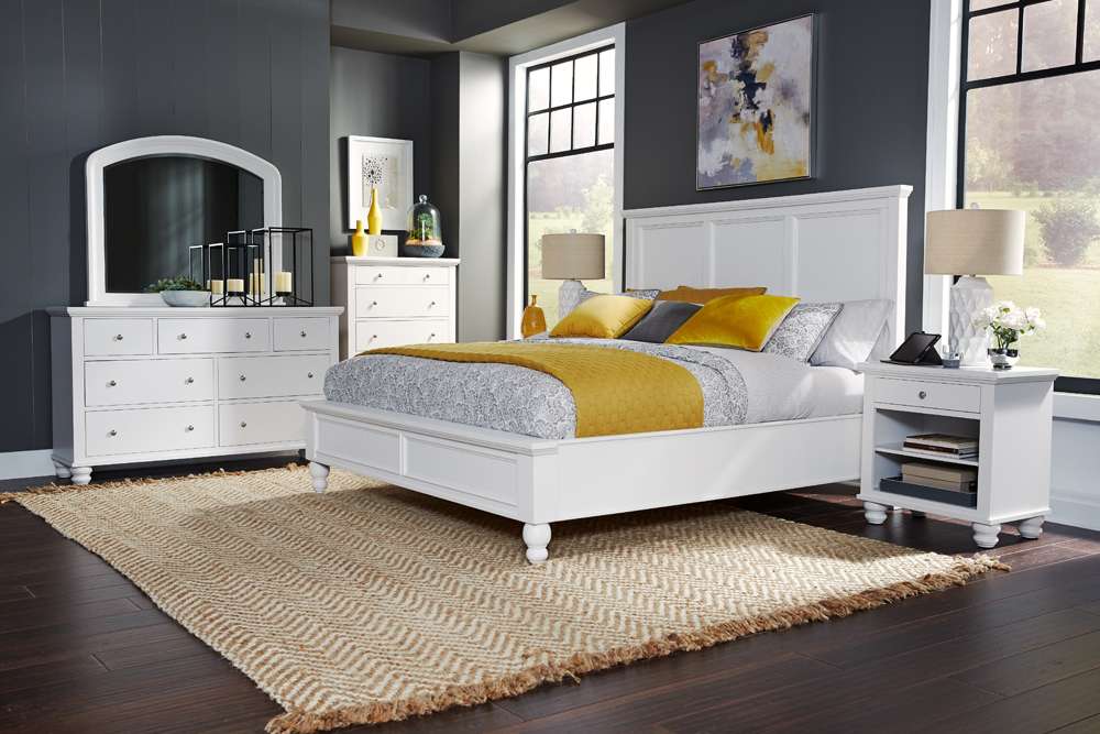 Emery Park - Cambridge King Panel Bed in White Finish veiw 4