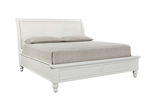 Emery Park - Cambridge King Sleigh Bed in White Finish veiw 1
