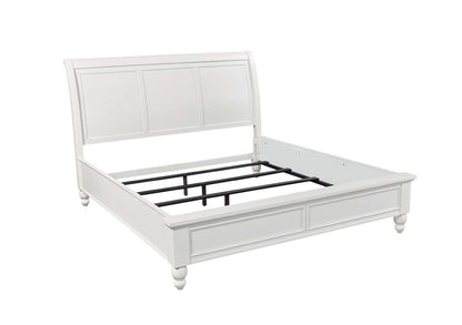 Emery Park - Cambridge King Sleigh Bed in White Finish veiw 3