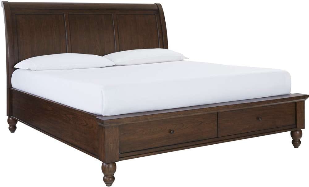 Emery Park - Cambridge King Storage Sleigh Bed in Classic Cherry Finish veiw 1
