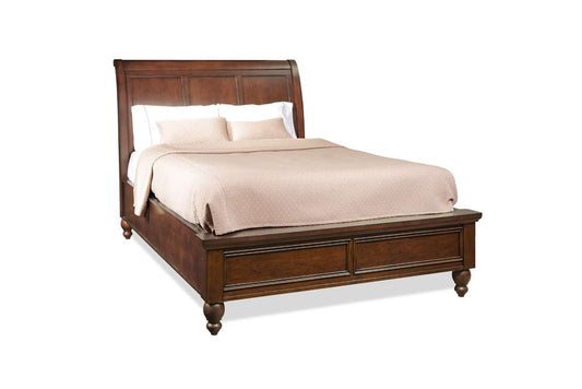 Emery Park - Cambridge Queen Sleigh Bed in Brown Cherry Finish veiw 1