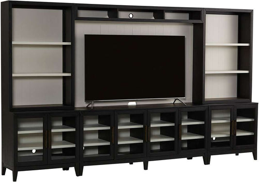 Emery Park - Camden Entertainment Wall in Domino Finish veiw 1