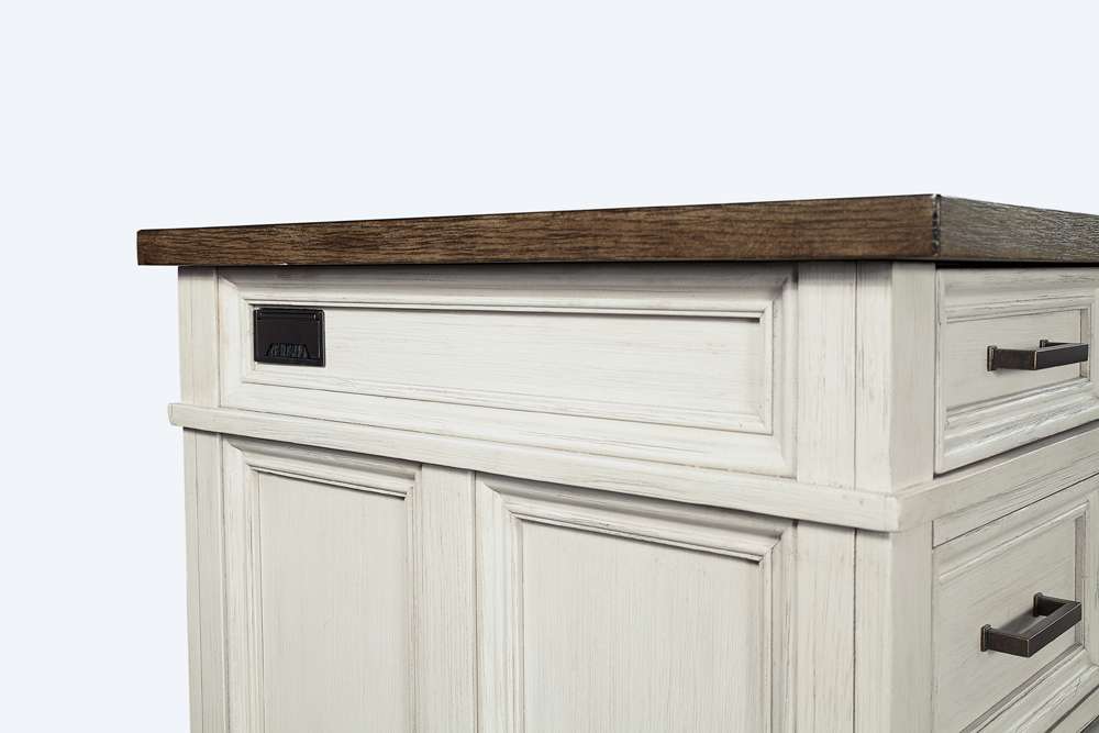 Emery Park - Caraway 66in Executive Desk in Aged Ivory Finish - I248-303-1 veiw 3