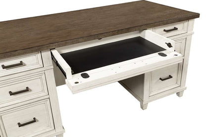 Emery Park - Caraway 66in Executive Desk in Aged Ivory Finish - I248-303-1 veiw 6