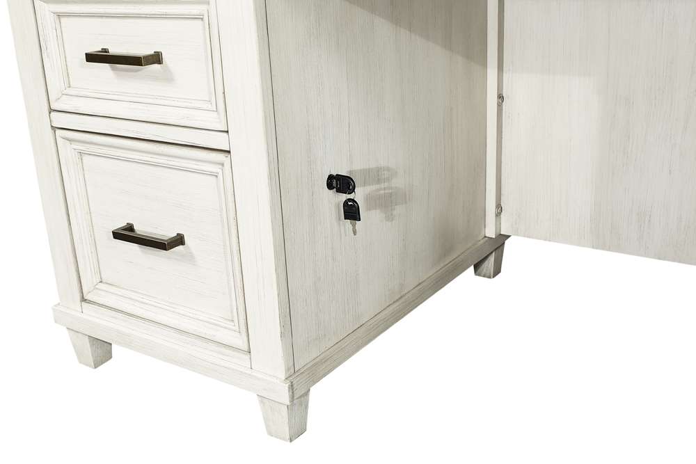 Emery Park - Caraway 66in Executive Desk in Aged Ivory Finish - I248-303-1 veiw 7
