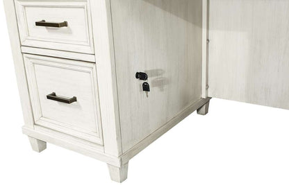 Emery Park - Caraway 66in Executive Desk in Aged Ivory Finish - I248-303-1 veiw 7
