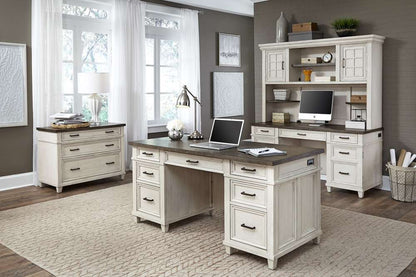 Emery Park - Caraway 66in Executive Desk in Aged Ivory Finish - I248-303-1 veiw 9