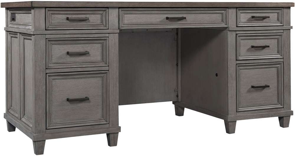 Emery Park - Caraway 66in Executive Desk in Aged Slate Finish - I248-303-SLT-1 veiw 1