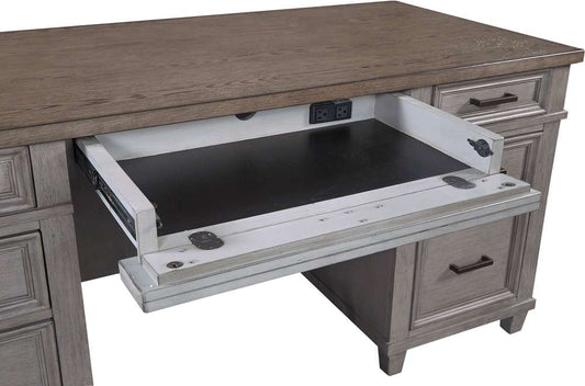 Emery Park - Caraway 66in Executive Desk in Aged Slate Finish - I248-303-SLT-1 veiw 2