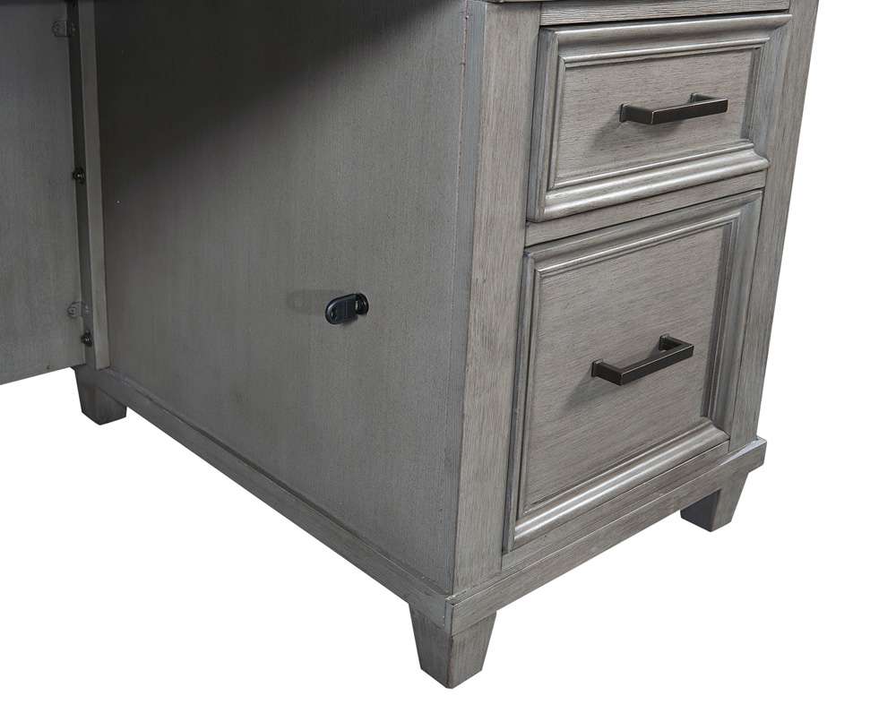Emery Park - Caraway 66in Executive Desk in Aged Slate Finish - I248-303-SLT-1 veiw 4