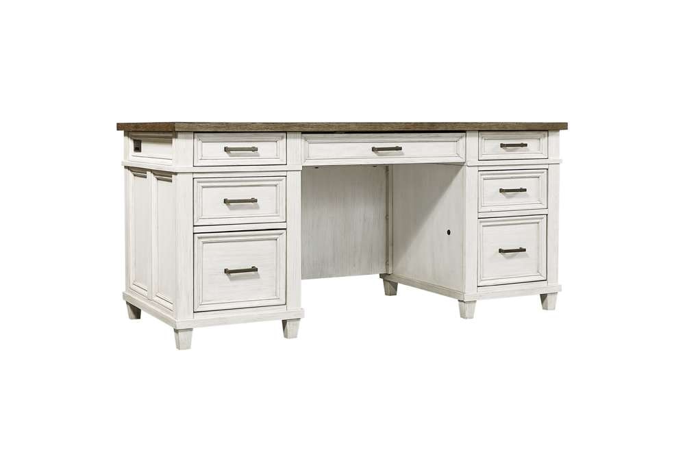 Emery Park - Caraway 66in Executive Desk in Aged Ivory Finish - I248-303-1 view 1