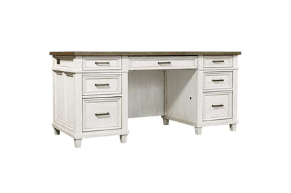 Emery Park - Caraway 66in Executive Desk in Aged Ivory Finish - I248-303-1 view 1