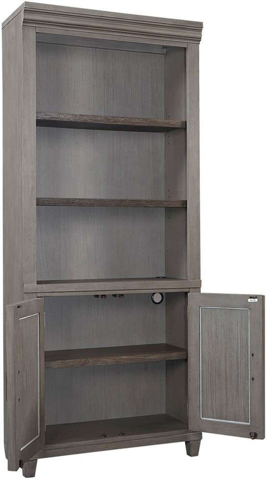 Emery Park - Caraway Door Bookcase in Aged Slate Finish - I248-332-SLT-1 veiw 2