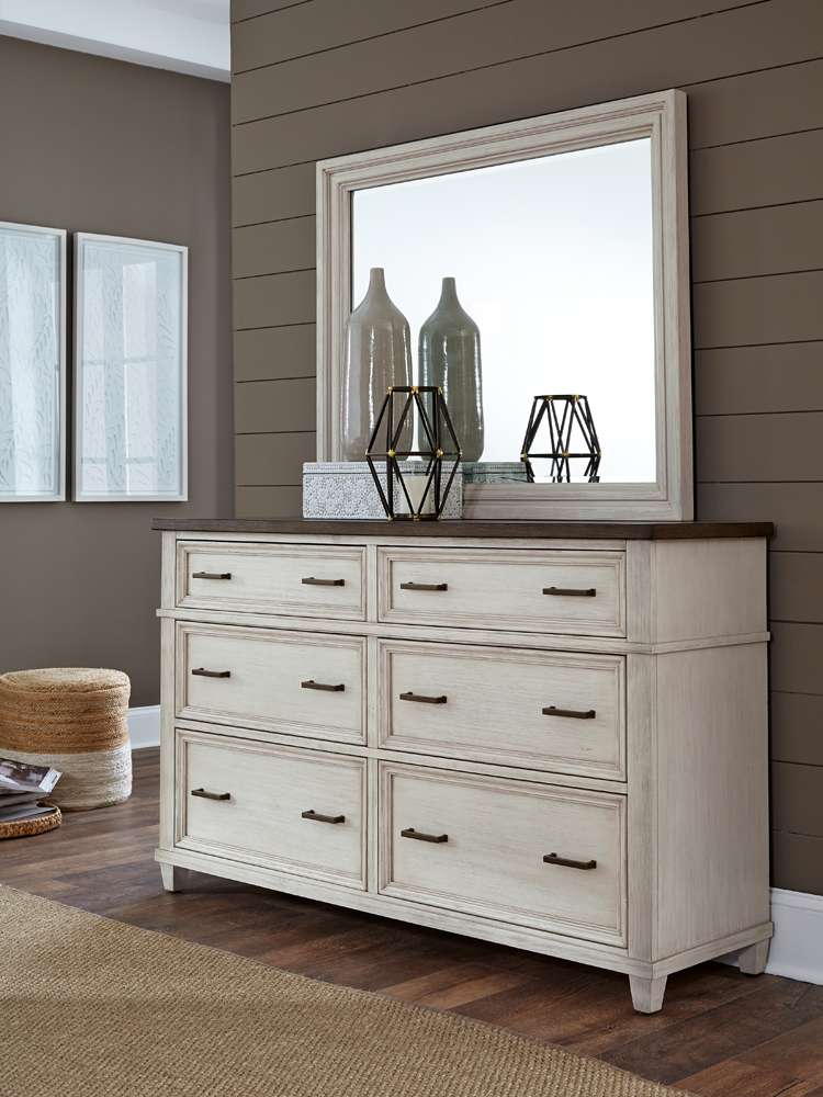 Emery Park - Caraway Landscape Mirror in Aged Ivory Finish - I248-462-1 veiw 3