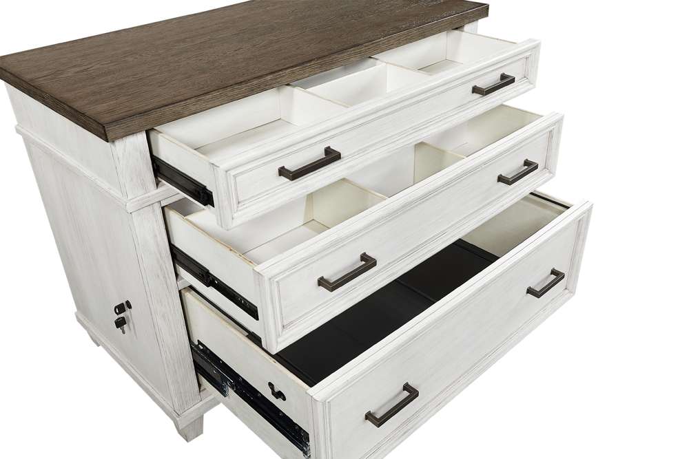 Emery Park - Caraway Lateral File in Aged Ivory Finish - I248-378-1 veiw 2