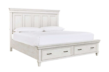 Emery Park - Caraway Queen Panel Storage Bed in Aged Ivory Finish veiw 1