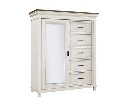 Emery Park  -  Caraway Sliding Door Chest in Aged Ivory Finish  - I248-457-2 veiw 1